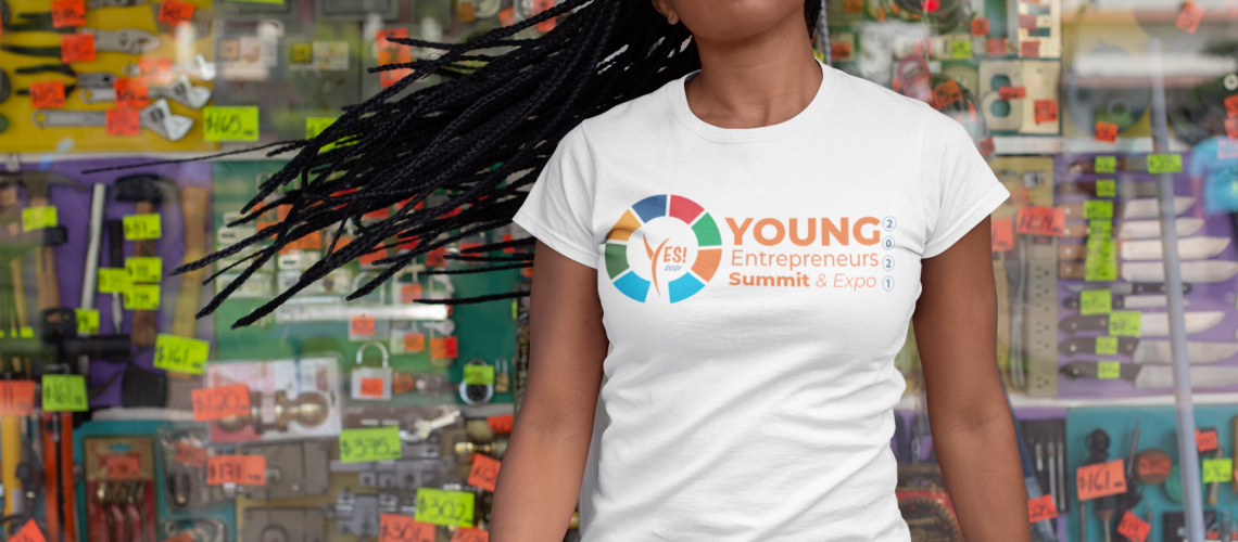 t-shirt-mockup-of-a-woman-with-a-dad-hat-standing-in-front-of-a-display-window-28562